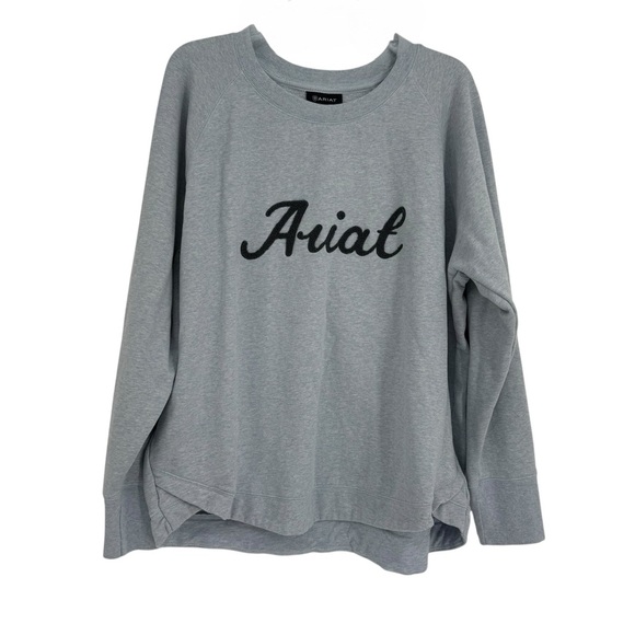 Ariat Women’s Pullover Sweatshirt Size XXL Blue Crew Neck 2X Long Sleeves - Picture 1 of 10